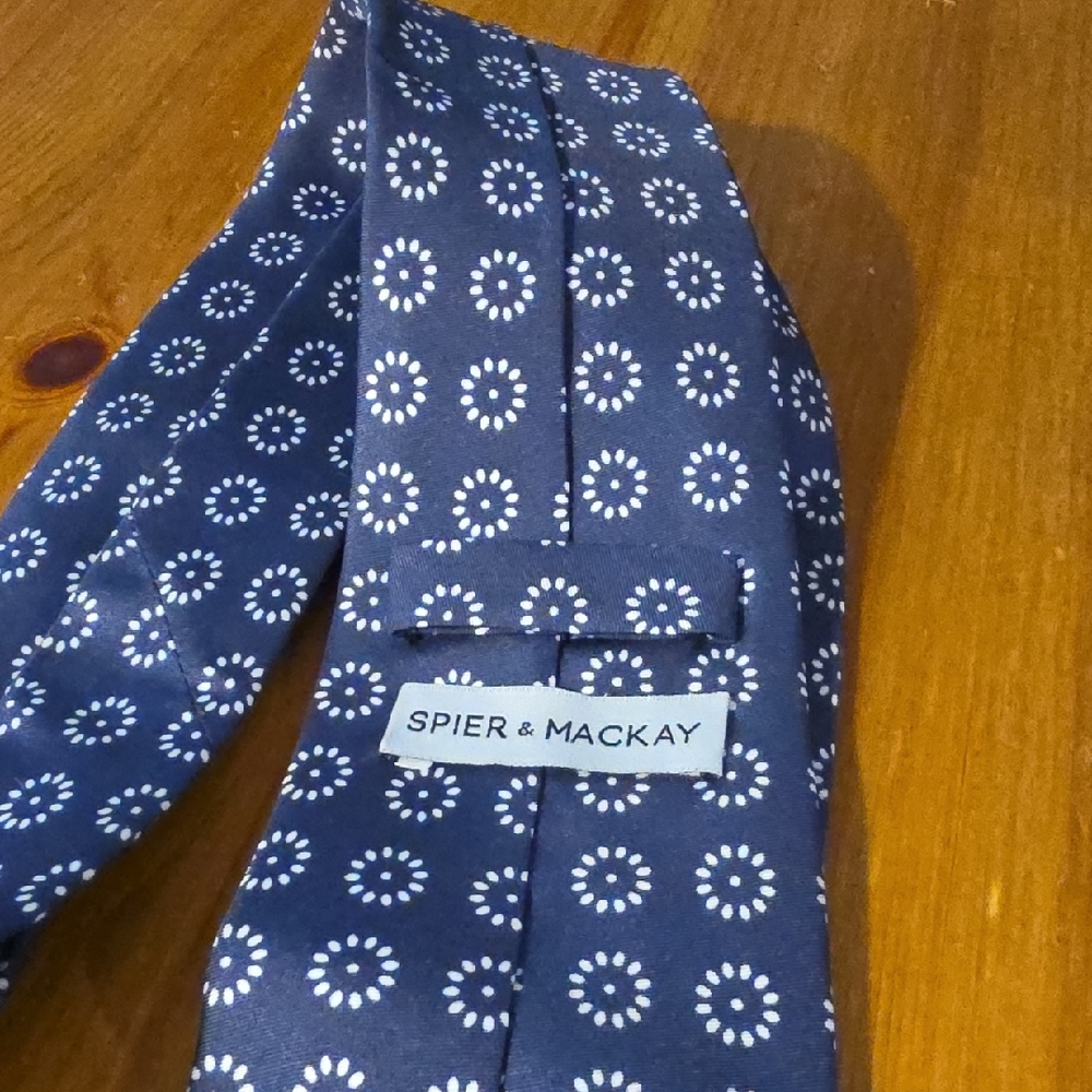 Spier & Mackay Blue Patterned Tie
